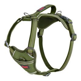 Halti Arnés Perro Anatomy Ajustable Reflectante con Asa M Verde - Medida Cuerpo 48-68 cm, Cuello 35-55 cm