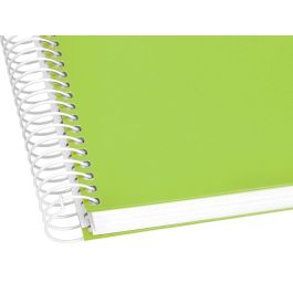 Cuaderno Espiral Liderpapel A4 Crafty Tapa Forrada 80H 90 gr Cuadro 4 mm Con Margen Color Verde 5 unidades