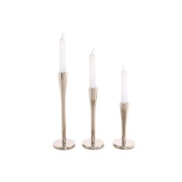 Candelabro Moderno DKD Home Decor Plateado 7.5 x 25 x 7.5 cm Set de 3 Candelabro Moderno DKD Home Decor Plateado 7.5 x 25 x 7.5 cm Set de 3