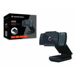 Conceptronic Webcam Amdis02B 2K Super HD 5MP USB con Micrófono Integrado y Cubierta de Privacidad Negro