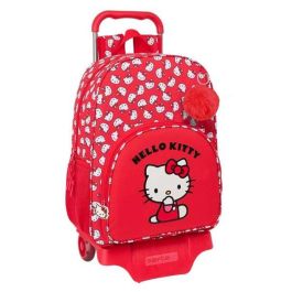 Mochila Escolar con Ruedas Hello Kitty Iconic Blanco Rojo 33 x 42 x 14 cm Precio: 34.50000037. SKU: B12TDADSKM