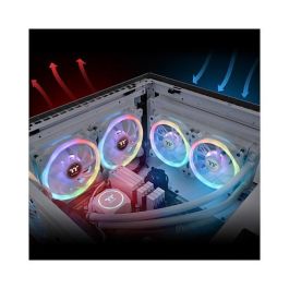 Thermaltake SWAFAN 14 RGB Radiator Fan TT Premium Edition White 3 Pack - Ventilador 140mm RGB, Pack de 3, Blanco, para Radiador
