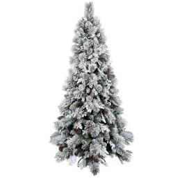 DKD Home Decor Árbol de Navidad Blanco 104 x 180 x 104 cm, 584 ramas con piñas, luz cálida Precio: 144.68999952. SKU: B15H3RJPGA