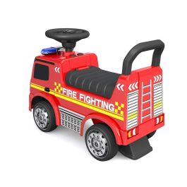 Tachan Correpasillos Camión de Bomberos Mercedes, Licencia Oficial, Volante con Sonido, Guardar Cosas, Neumáticos Goma, +12 Meses