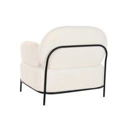 DKD Home Decor Butaca Moderno Blanco Negro 74 x 77 x 86 cm