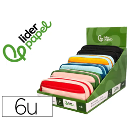 Liderpapel Estuche Portatodo Escolar Duo 3 Cremalleras con Bolsillo Frontal, 200x220x375 mm, 6 Unidades en Colores Surtidos Precio: 38.8999996. SKU: B1B3DMN4VA