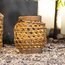 Lumisky CAPRI SMALL Farol Solar Decorativo Aluminio 32 cm Polietileno LED Blanco Cálido LUM3666162002572