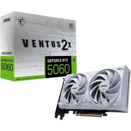 MSI GeForce RTX 5060 8G VENTUS 2X OC WHITE NVIDIA Tarjeta Gráfica 8 GB GDDR7 Precio: 360.49999964. SKU: B197B2LBS8