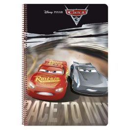 Cuaderno Espiral Safta Folio 80 H 60 gr Cuadro 4 mm Tapa Extradura Cars 3