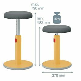 Taburete Ergonómico Leitz Ergo Cosy Active Amarillo Plástico