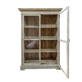 DKD Home Decor India 1c24 Vitrina Madera Reciclada Natural 130 x 55 x 209 cm