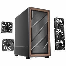 ANTEC FLUX SE Midi Tower para PC, Negro y Madera