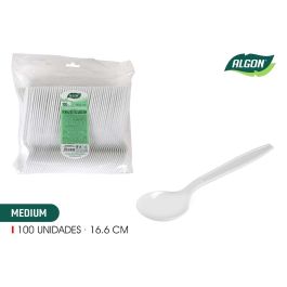 Set de 100 cucharas Medium 16.6 cm Algon (10 Cajas) Precio: 29.49999965. SKU: B164L5LYAR