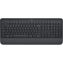 Logitech SIGNATURE K650 Teclado Inalámbrico Ergonómico de Tamaño Completo, Resistente a Salpicaduras, Graphite, Layout UK