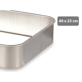Rustidera de Aluminio Kinvara 40x25 cm - Apta Horno, Gas, Lavavajillas (12 Unidades) Rustidera de Aluminio Kinvara 40x25 cm - Apta Horno, Gas, Lavavajillas (12 Unidades)