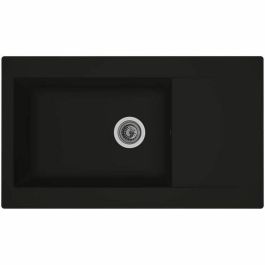 STRADOUR Fregadero de cocina empotrado 1 recipiente grande + 1 escurridor Einna - Resina - 86 x 50 cm - Negro Precio: 134.6900005. SKU: B1GDCPK4ZW