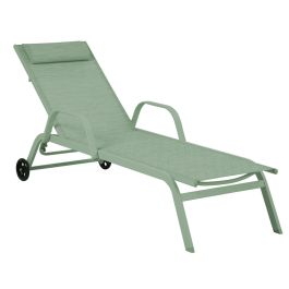 DKD Home Decor Tumbona Terraza Y Jardin Verde Menta 199 x 63 x 101 cm Acero Textilene 5 Posiciones Con Ruedas Precio: 93.58999947. SKU: B136MVTVGY