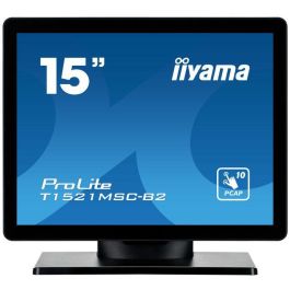 Monitor Iiyama 15" Pcap Bezel Free Front, 10P Touch, 1024X768, Speakers, Vga, Hdmi, 325Cd/M², Usb Interface, External Power Adapter, Multitouch With Supported Os (T1521MSC-B2)