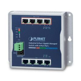 Planet Switch industrial 8 puertos Gigabit 10/100/1000T RJ45, 4 puertos PoE+ 802.3af/802.3at montaje a pared Precio: 232.5899994. SKU: B1EARHYMZX