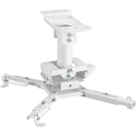 Vivolink Soporte Techo Proyector Profesional hasta 35 kg, 255 mm, Rotación 360°, Blanco