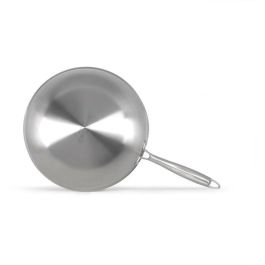 Livoo Wok de Acero Inoxidable MEP162 Ø 28 cm para Todas las Placas de Cocción Incluida Inducción y Horno Fabricado en Francia