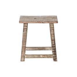 DKD Home Decor India recycled 1c25 Mesita Auxiliar Blanco Madera Reciclada 45 x 25 x 51 cm Precio: 59.59000014. SKU: B17ARS7SJV