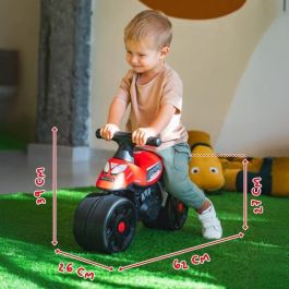 FALK Baby Moto X Racer Correpasillos para Niños +12 Meses, Bicicleta de Equilibrio con Ruedas Grandes y Manillar Direccional, Rojo