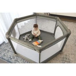 Dreambaby DRE9312742495077 Parque infantil 6 lados, base de tela, estructura acolchada, Ø 1,40 m, H 70 cm, Topo Precio: 108.68999966. SKU: B1BP9894LH