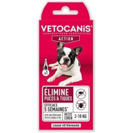 VETOCANIS Pipeta de Fipronil Spot-on, control de pulgas y garrapatas - Para perros pequeños