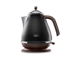 Delonghi KBOV2001.BK Hervidor de Agua Eléctrico 2000W 1.7L Negro Mate / Chocolate