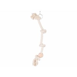 Juguete para Pájaros Trixie 60 cm Blanco Cuerda Nudo