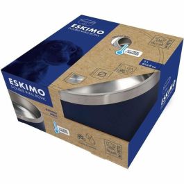 M Pets MPE6953182743491 Cuenco ESKIMO Doble pared 2 L Azul Acero inoxidable, Antideslizante, Inodoro y Lavable