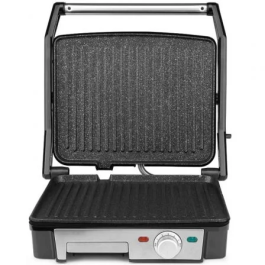 Orbegozo Grill Eléctrico GR 4570 2200W 290 x 235mm Antiadherente Cocina Sana Placas Abatibles 180° Asas Frío Bandeja Recoge Grasas