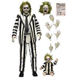 NECA Figura Ultimate Beetlejuice Traje Rayado Beetlejuice 18cm