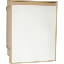 Roba Cambiador Plegable de Pared DSCHUNGELBABY con 2 Estantes Integrados y Colchón de Rayas Multicolor Incluido - Madera Natural