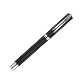 Belius Turbo Roller y estuche aluminio textura punteada negro plateado tinta negro caja de diseño