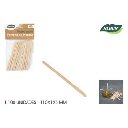 Set de 100 paletinas de madera Algon 110x1x5 mm (24 Unidades) Precio: 8.49999953. SKU: B1976BGDAS