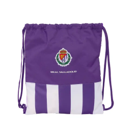Bolsa Mochila con Cuerdas Real Valladolid C.F. Blanco Morado 35 x 40 x 1 cm Precio: 15.49999957. SKU: B146SFHXD8