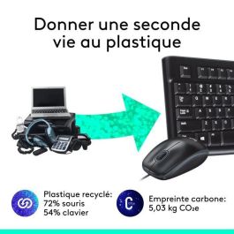 Logitech Teclado y Mouse MK120 USB, Compatible con Windows y Linux
