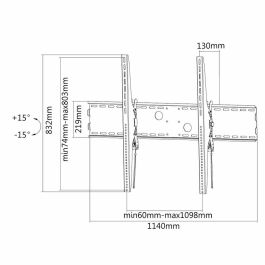 Neomounts Soporte de Pared para TV LFD-W2000 Inclinable para Pantallas de hasta 100" (254 cm) y 125kg