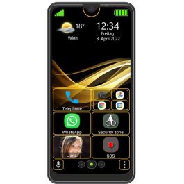 Bea-Fon M6s Plus negro con TPU Case + Displayschutz