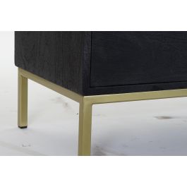 Mueble Tv Moderno DKD Home Decor Negro Dorado 38 x 51 x 147 cm Mueble Tv Moderno DKD Home Decor Negro Dorado 38 x 51 x 147 cm
