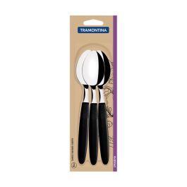 Juego de cucharas de mesa 3 piezas ipanema negro 19cm tramontina