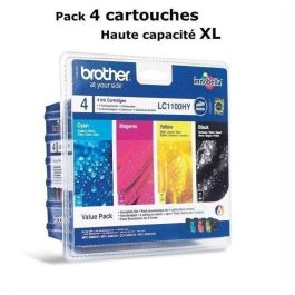 Ink-Jet Brother Lc-1100Bk -M-Y-C Pack 4 Colores Alta Capacidad 900 Pag Bk- 750 Pag M-Y-C- Precio: 61.49999966. SKU: S7134505