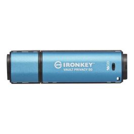 Kingston Memoria USB 3.2 16GB IronKey Vault Privacy 50 Series - Cifrado AES-XTS 256 bits FIPS 197, Resistente al Agua