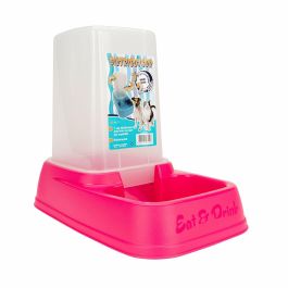 Aime Dispensador de agua y comida 2 en 1 para perros y gatos 3,7 L, práctico, antideslizante, robusto y portátil.