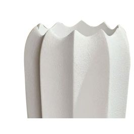 DKD Home Decor Macetero Mediterráneo de Fibra de Vidrio Blanco 40 x 85 x 40 cm