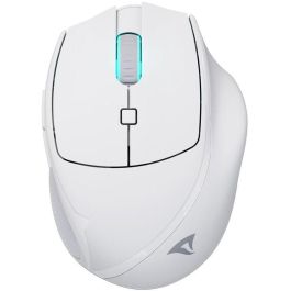 Sharkoon OfficePal M25W Ratón Gaming Óptico Inalámbrico RF + Conexión USB-C 4000 DPI, 6 Botones, Mano Derecha, Iluminación Multi-color, Blanco