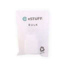 eSTUFF INFINITE Cargador USB-C PD 20W + USB-A 12W EU Blanco - 98% Plástico Reciclado para Smartphones y Tablets
