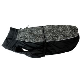 Dog Gone Smart Abrigo Aspen Perro Impermeable Cortavientos, Forro Polar Cálido, Antimanchas Repez-It, Reflectante Negro 45 cm